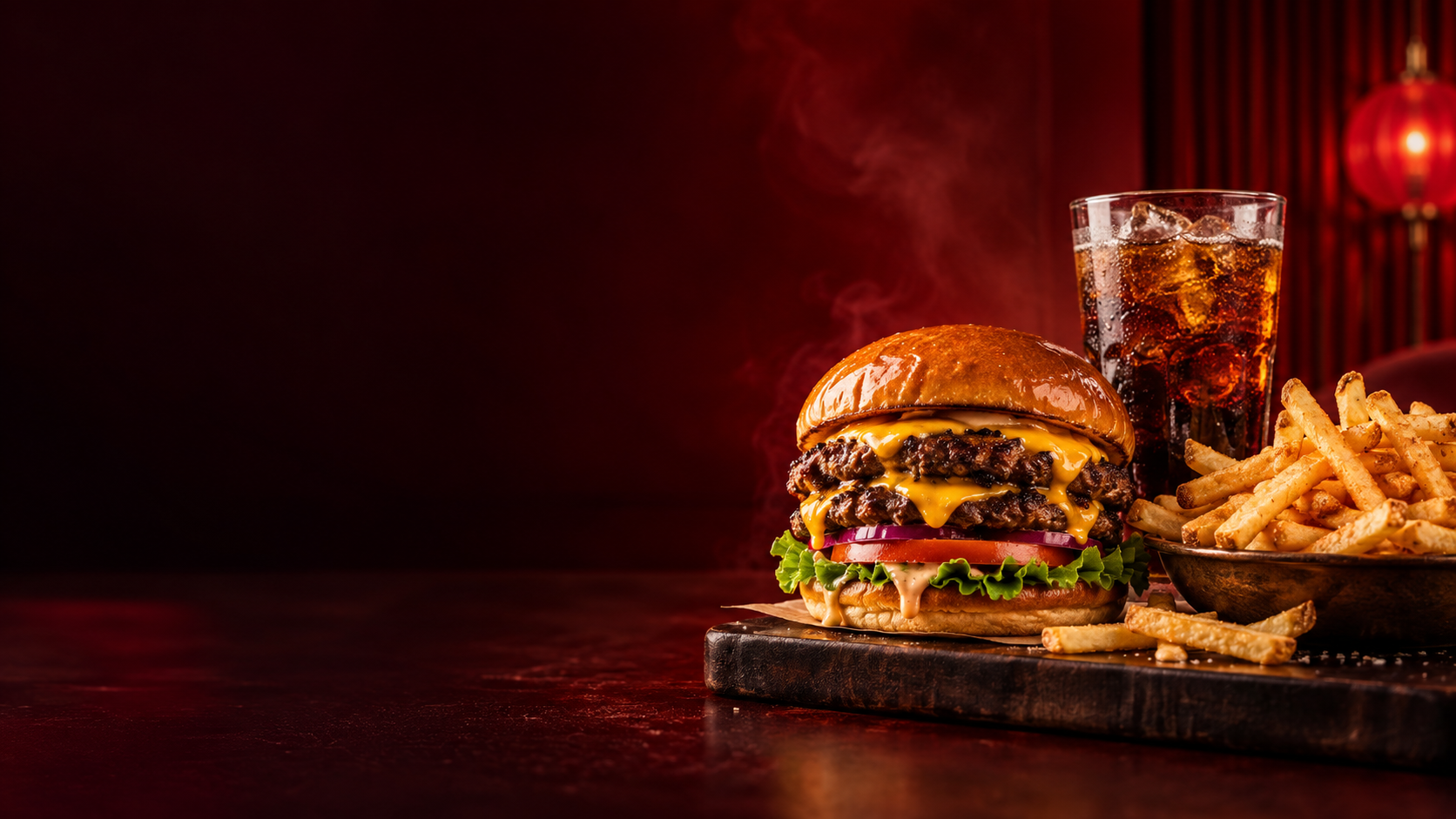 Combo Classic com smash burger, batata e bebida
